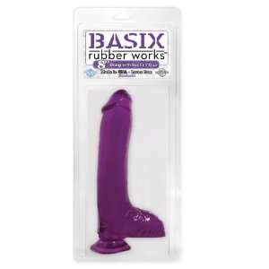  Basix 8 Dong With Suction, Purple Pipedreams Health 
