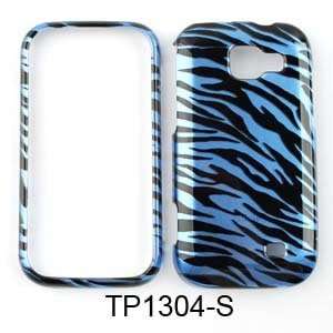 Samsung Transform M920 Transparent Design, Blue Zebra Print Hard Case 