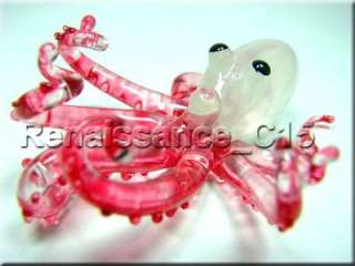 Figurine Animal Hand Blown Glass Squid Octopus #5  