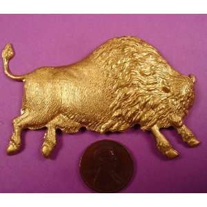  1 Unplated Brass Buffalo Stamping