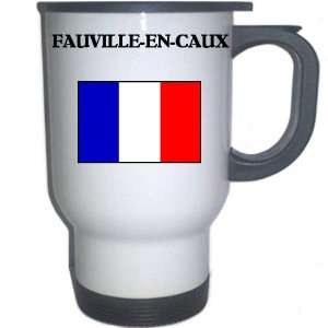  France   FAUVILLE EN CAUX White Stainless Steel Mug 