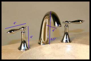  Widespread Bathroom Sink Chrome Faucet Wide Spread Installation  