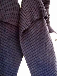   von Furstenberg DVF Ribbed Cotton Knit Cardigan Sweater Navy S Sm NWT