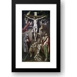 Crucifixion With Virgin, Magdalene, St. John & Angels 17x24 Framed Art 