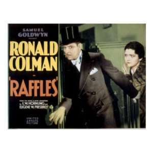  Raffles, Ronald Colman, Kay Francis, 1930 Premium Poster 
