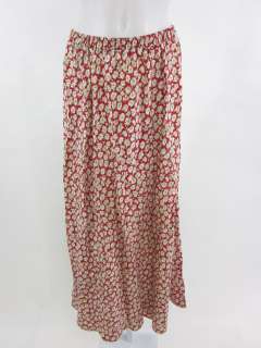 CAROL ANDERSON COLLECTION Red White Floral Long Skirt M  