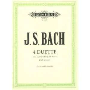  Bach, JS   4 Duets BWV 802 805 for Violin and Cello 