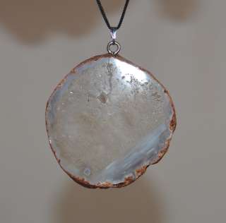 Natural Onyx Geode Druze Pendant  
