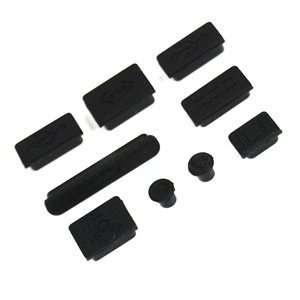  Bluecell Black Anti Dust Silicone Stopper Plug Set of 9 