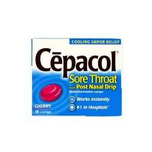  302406 Cepacol Sore Throat Lozenges Cherry 18 Per Box by 