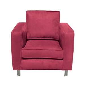  Jennifer Delonge Microsuede Ava Chair in Candy Red Baby