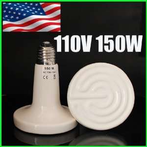 110V 150W Ceramic Emitter Heated Pet Appliances for Reptile Heat Lamp 