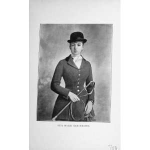   Portrait 1896 Miss Marie Hargreaves Sportswoman