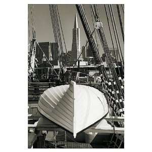  Lifeboat and San Francisco Skyline MUSEUM WRAP CANVAS 