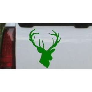 Dark Green 6in X 7.2in    Big Buck Hunting And Fishing Car Window Wall 