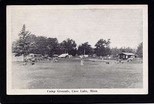 Cass Lake Minnesota MN 1920s Camp Grounds & Old Cars  