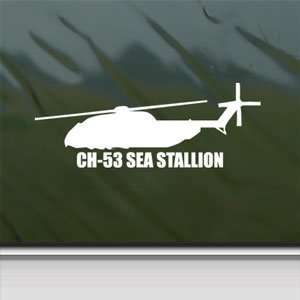 CH 53 SEA STALLION White Sticker Military Soldier Laptop Vinyl White 