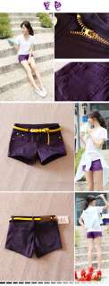   Casual Candy Colours Shorts mini Short Jeans low waisted Summer pants