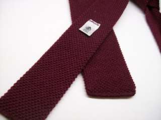 Wine Wool Square End~ First class ~WOOL tie 12 11  