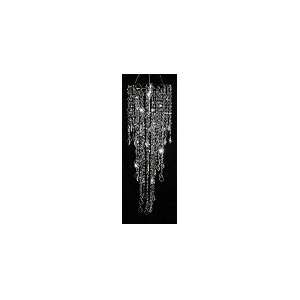  Acrylic Crystal Chandelier with Silver Iridescent Beads 