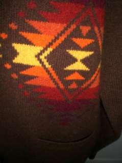 NEW with tags PENDLETON BROWN SOUTHWEST INDIAN CARDIGAN SWEATER S 