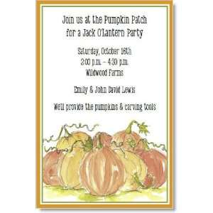  Pumpkin Pile Halloween Invitations
