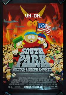 SOUTH PARK * 1SH ORIGINAL DS MOVIE POSTER 1999  