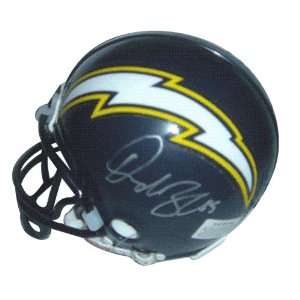   Boston Autographed San Diego Chargers Mini Helmet 