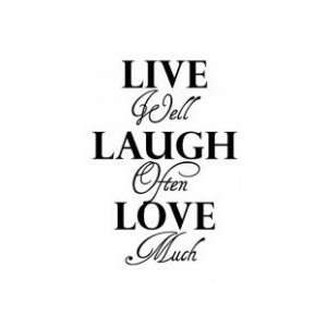  Live Laugh Love   Wall Decal   selected color Royal Blue 
