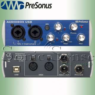 PreSonus AudioBox USB Recording Interface 2x2 Audio Box EXTENDED 