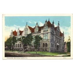  1940s Vintage Postcard Spaulding Institute Peoria Illinois 