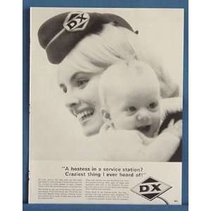   Sunray DX Oil Woman Hostess & Baby Print Ad (2058)
