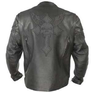  Xelement XS 2058 Armored Mens Leather Motorcycle Jacket 