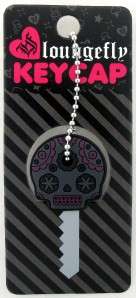 Loungefly Purple Grey Black Sugar Skull Key Cap Cover Rubber Day of 