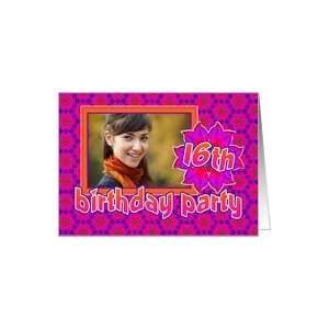  16th Birthday Party Girl Photo Card Card Toys & Games