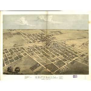  Historic Panoramic Map Centralia, Marion Co., Illinois 