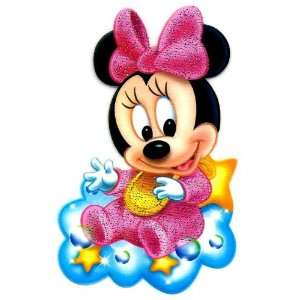 Baby Minnie Mouse sitting on cloud Disney Babies Iron On Transfer for 