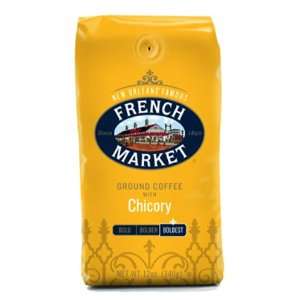 French Market Chicory Coffee Ground, 12 Ounce  Grocery 