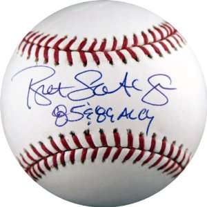  Bret Saberhagen Autographed Baseball with 85 & 89 AL CY 