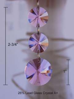 10 of PINK LEAD GLASS CRYSTAL SUNFLOWER CHANDELIER PRISM  