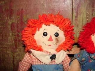 VINTAGE JOHNNY GRUELLE,S RAGGEDY ANN AND ANDY DOLLS  