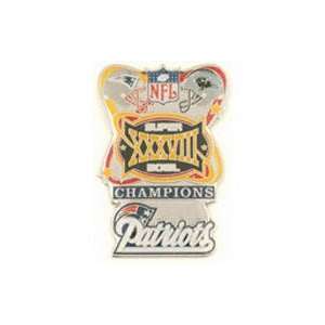   Super Bowl 38 New England Patriots Championship Pin
