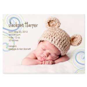  Jackson Harper Take Note Baby Birth Announcement Baby