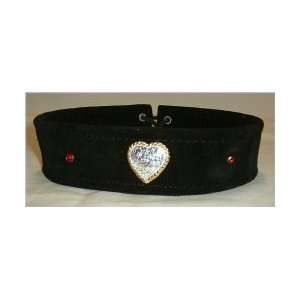  Black Suede Gothic Heart Choker Arts, Crafts & Sewing