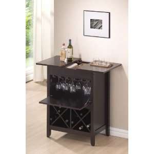  Tuscany Brown Modern Dry Bar and Wine Cabinet