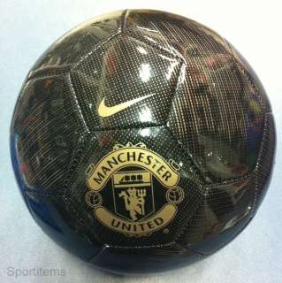   Manchester United Football official size 5 soccer ball black /gold NEW