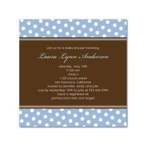  Baby Shower Invitations   Shower Of Dots Blue By Fine 