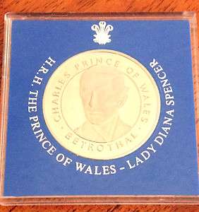   LADY DIANA & PRINCE OF WALES CHARLES COIN MEDAL ENGAGEMENT 1981  