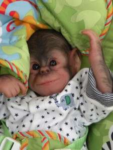 Reborn Vinyl Chimp Monkey Kit Baby CHAZ Denise Pratt  