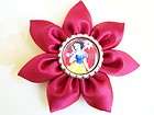 new custom princess snow white boutique flower clip hair bow